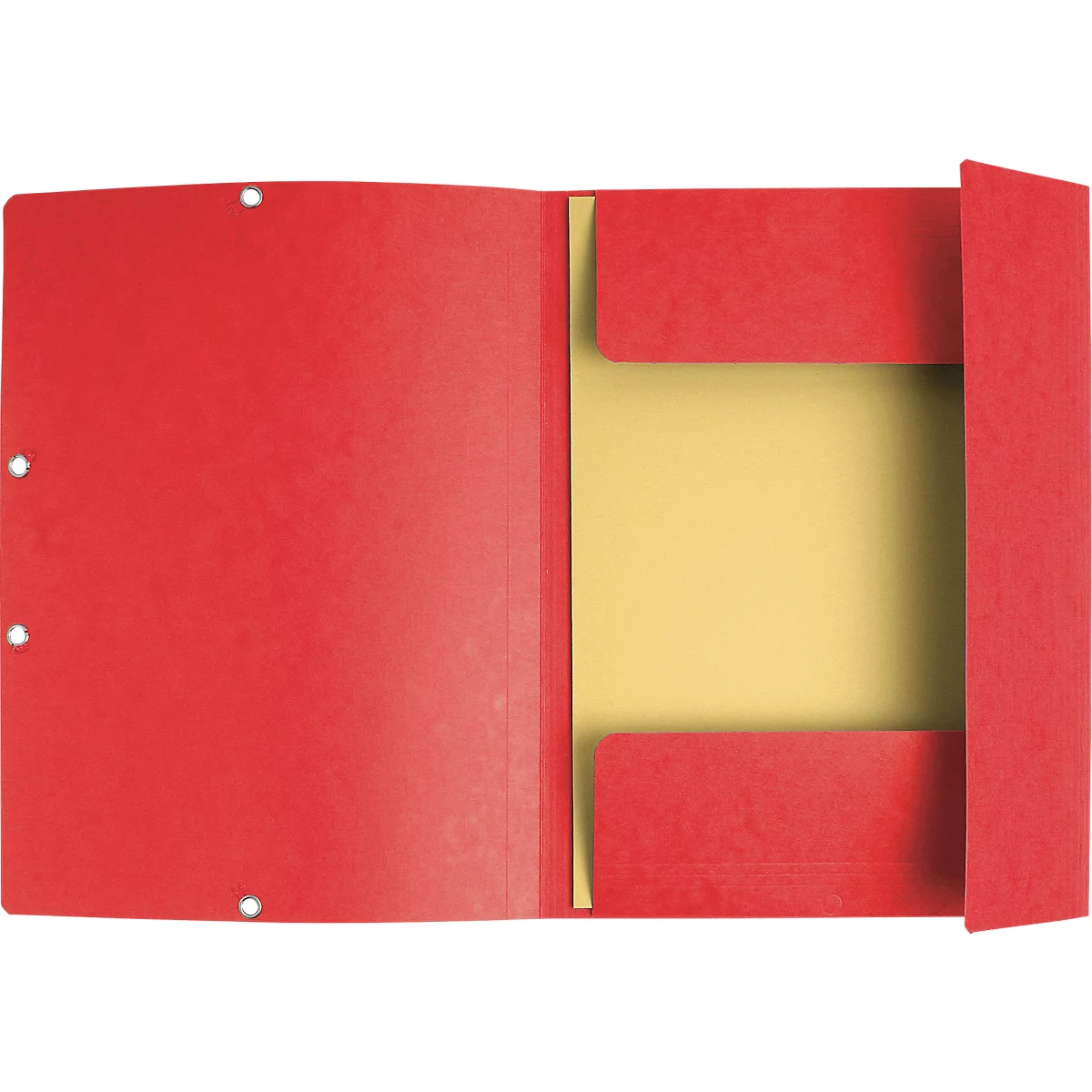 Exacompta classeur, DIN A4, avec élastique, 3 rabats, inscriptible, carton Colorspan, 355 g/m², rouge