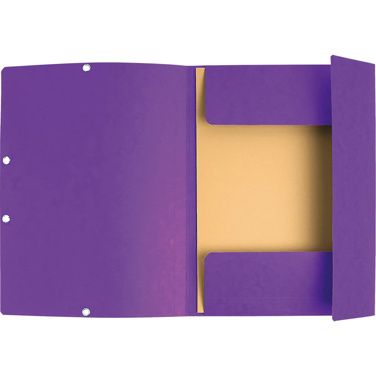 Exacompta classeur, DIN A4, avec élastique, 3 rabats, inscriptible, carton Colorspan, 355 g/m², violet
