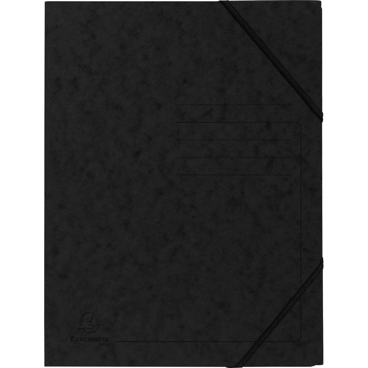 Exacompta dossier de coin, DIN A4, avec élastique, inscriptible, carton Colorspan, 355 g/m², noir