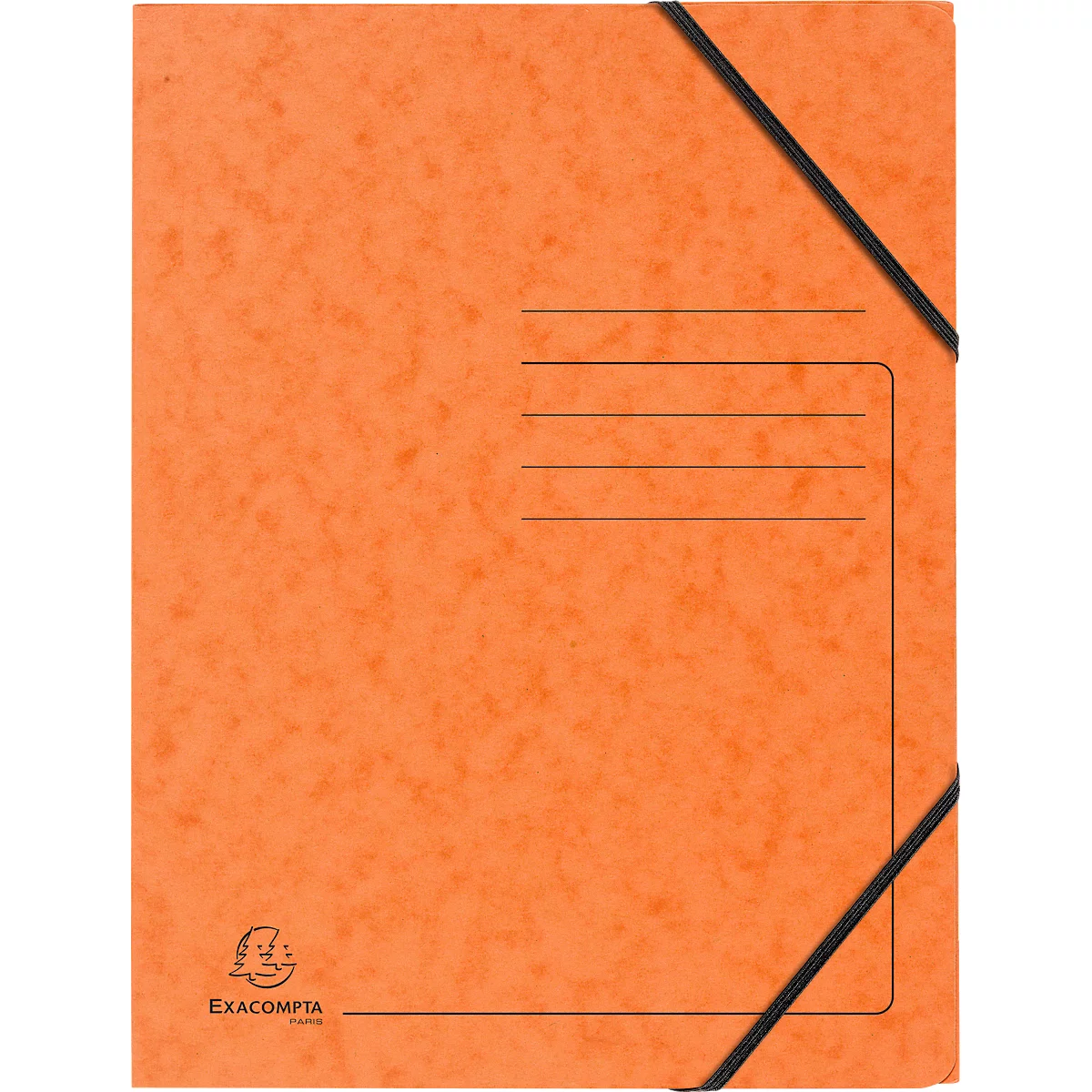 Exacompta dossier de coin, DIN A4, avec élastique, inscriptible, carton Colorspan, 355 g/m², orange