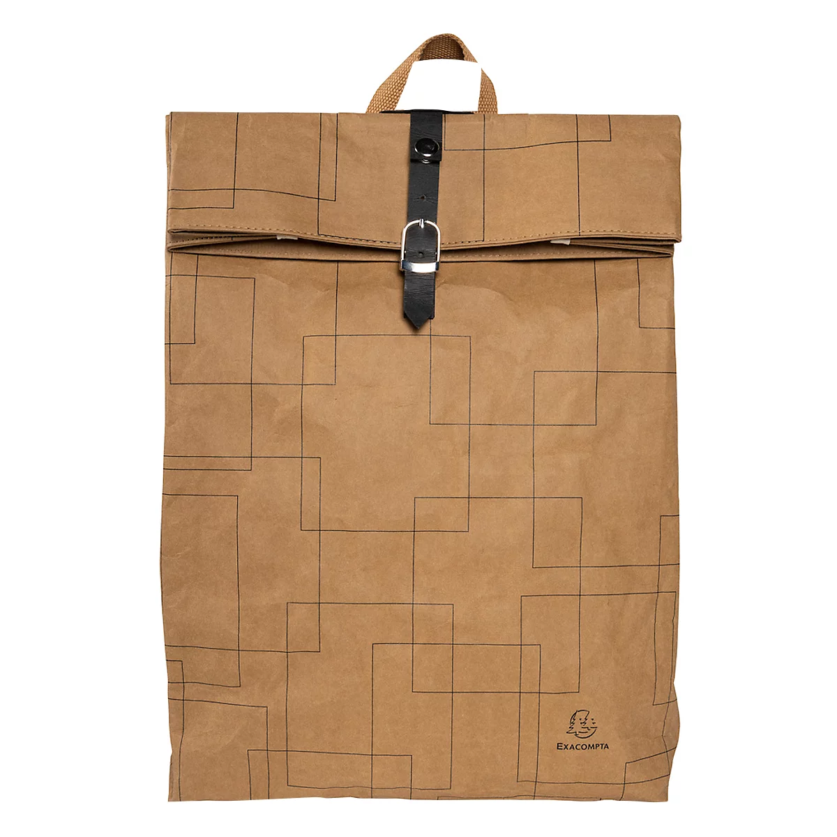 Exacompta Eterneco rugzak, in lederlook, voor laptops tot 14', documenten tot DIN A4, B 320 x D 130 x H 430 mm, papier, bruin
