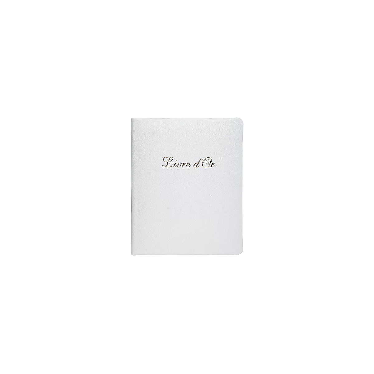 Wit boek met gouden opschrift "Livre d'Or".