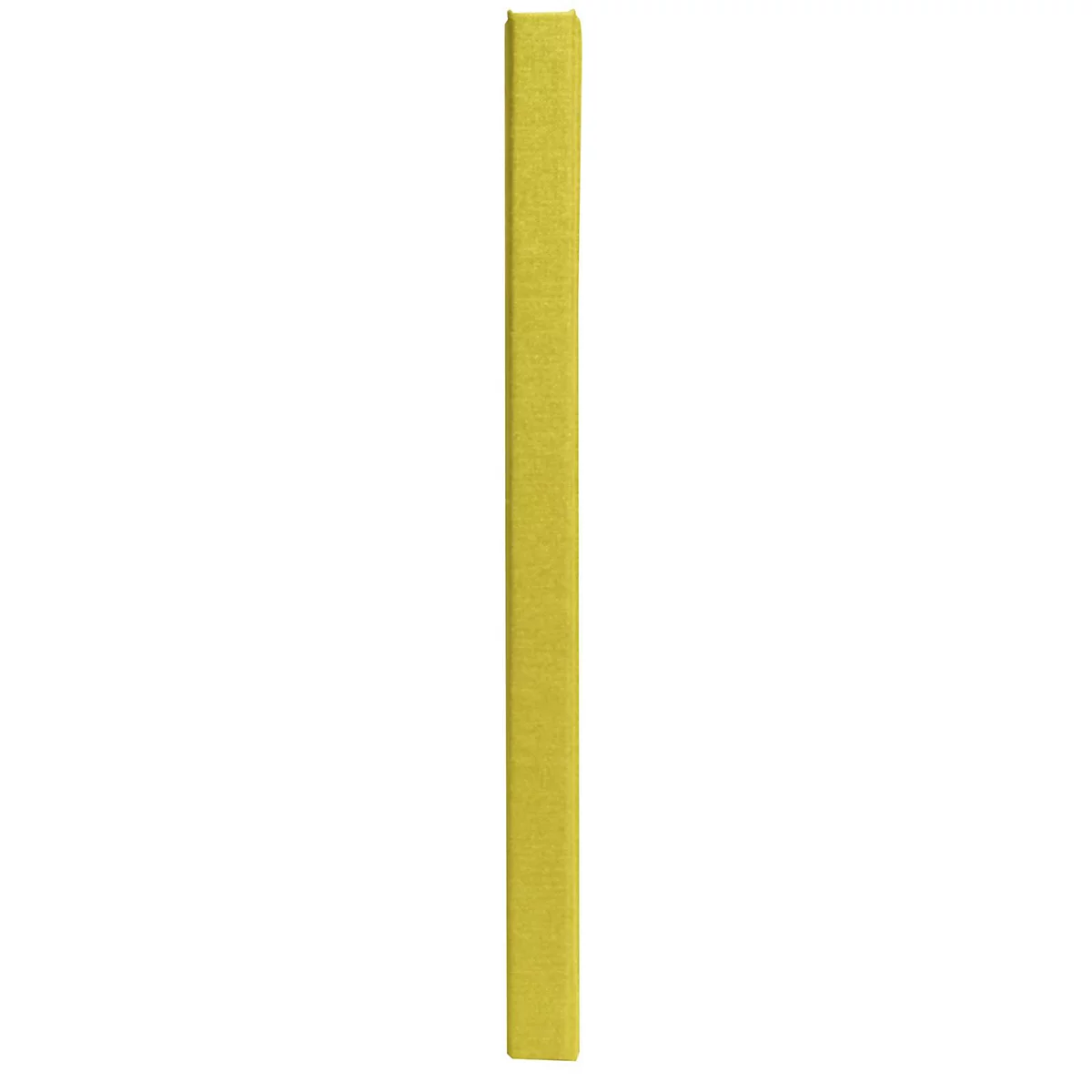 Een verticale gele streep op een witte achtergrond.