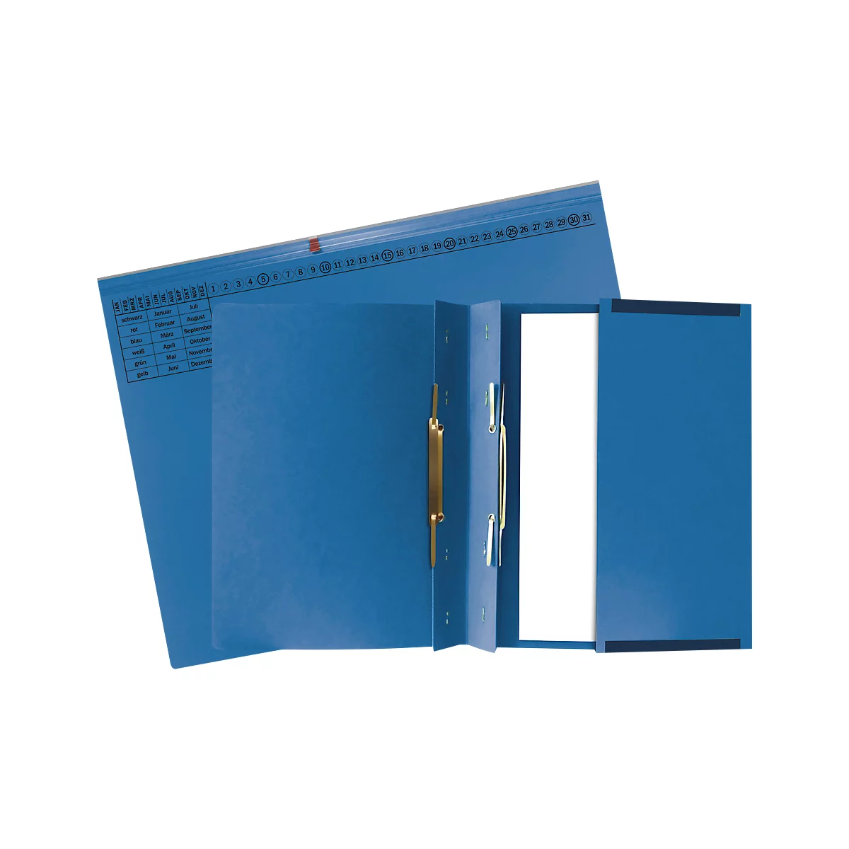 Exacompta hangmap, voor 2 x links nieten, gevouwen, uitzetvouw, organisatiedruk, Blauer Engel, recycled karton, blauw, 25 st.