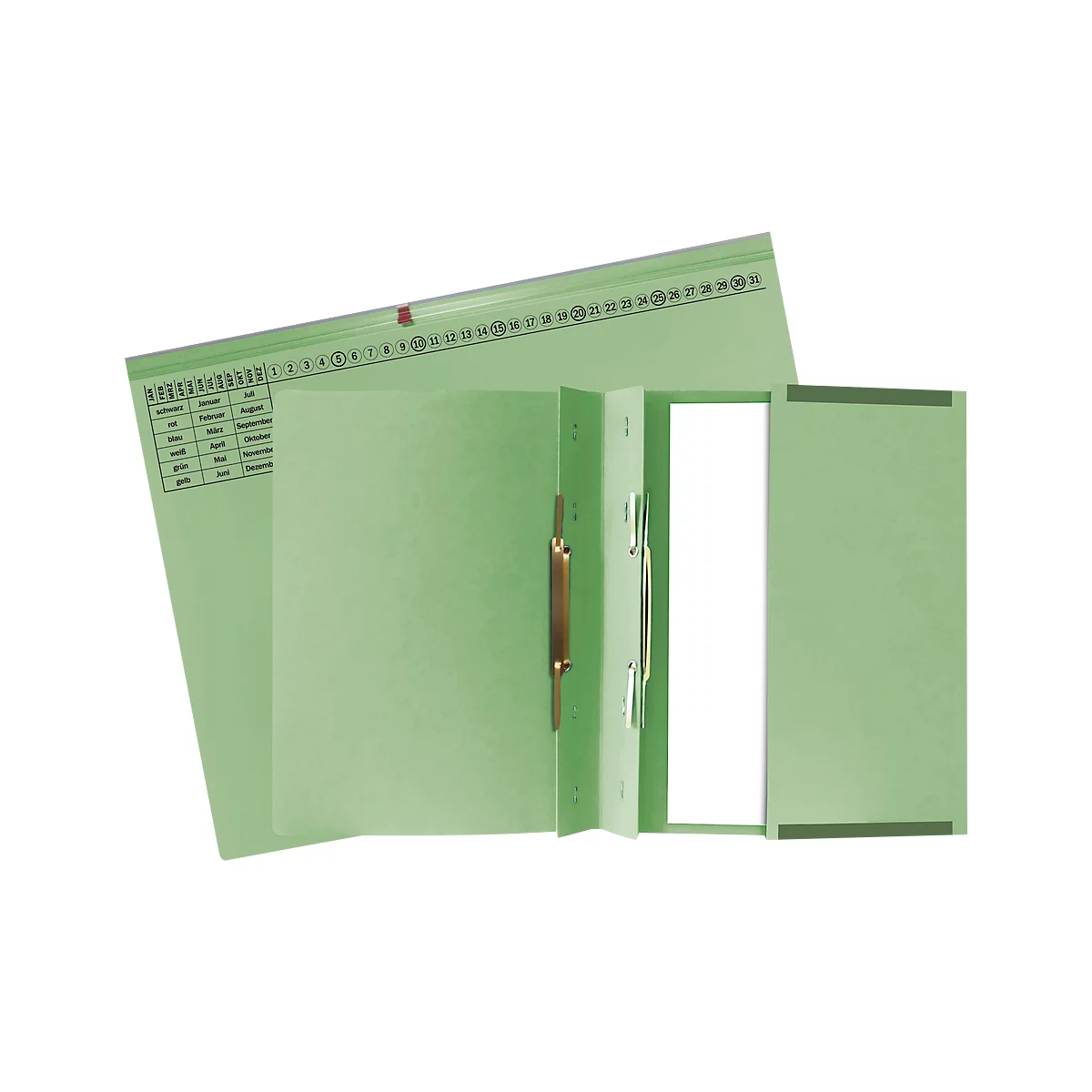 Exacompta hangmap, voor 2 x links nieten, gevouwen, uitzetvouw, organisatiedruk, Blauer Engel, recycled karton, groen, 25 st.