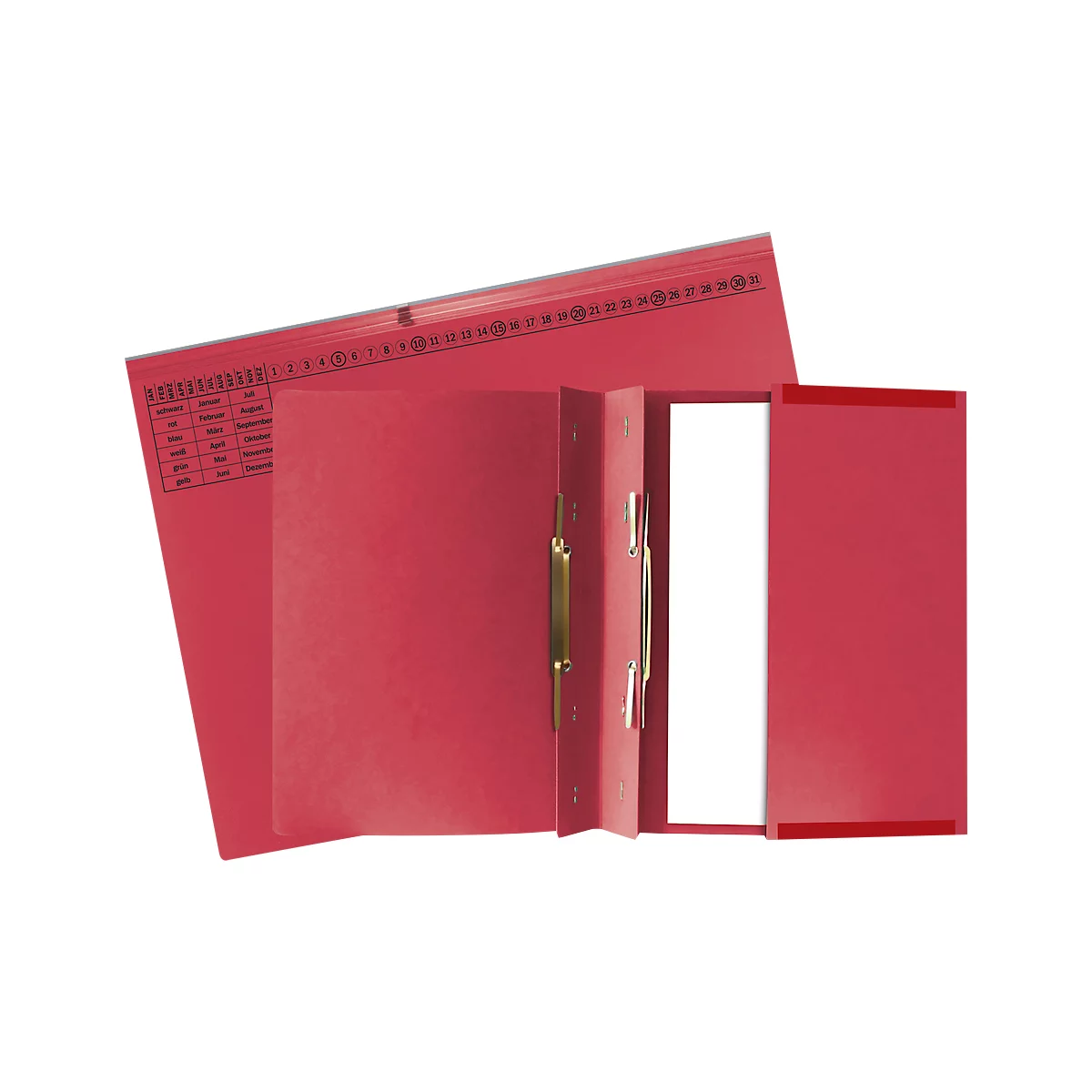 Exacompta hangmap, voor 2 x links nieten, gevouwen, uitzetvouw, organisatiedruk, Blauer Engel, recycled karton, rood, 25 st.