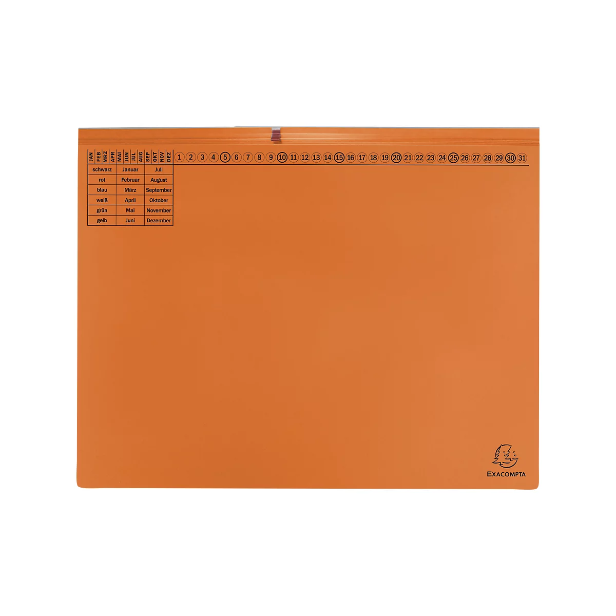 Exacompta hangmap, voor 2 x links nieten, gevouwen, uitzetvouw, organisatiedruk, Blue Angel, recycled karton, oranje, 25 st.