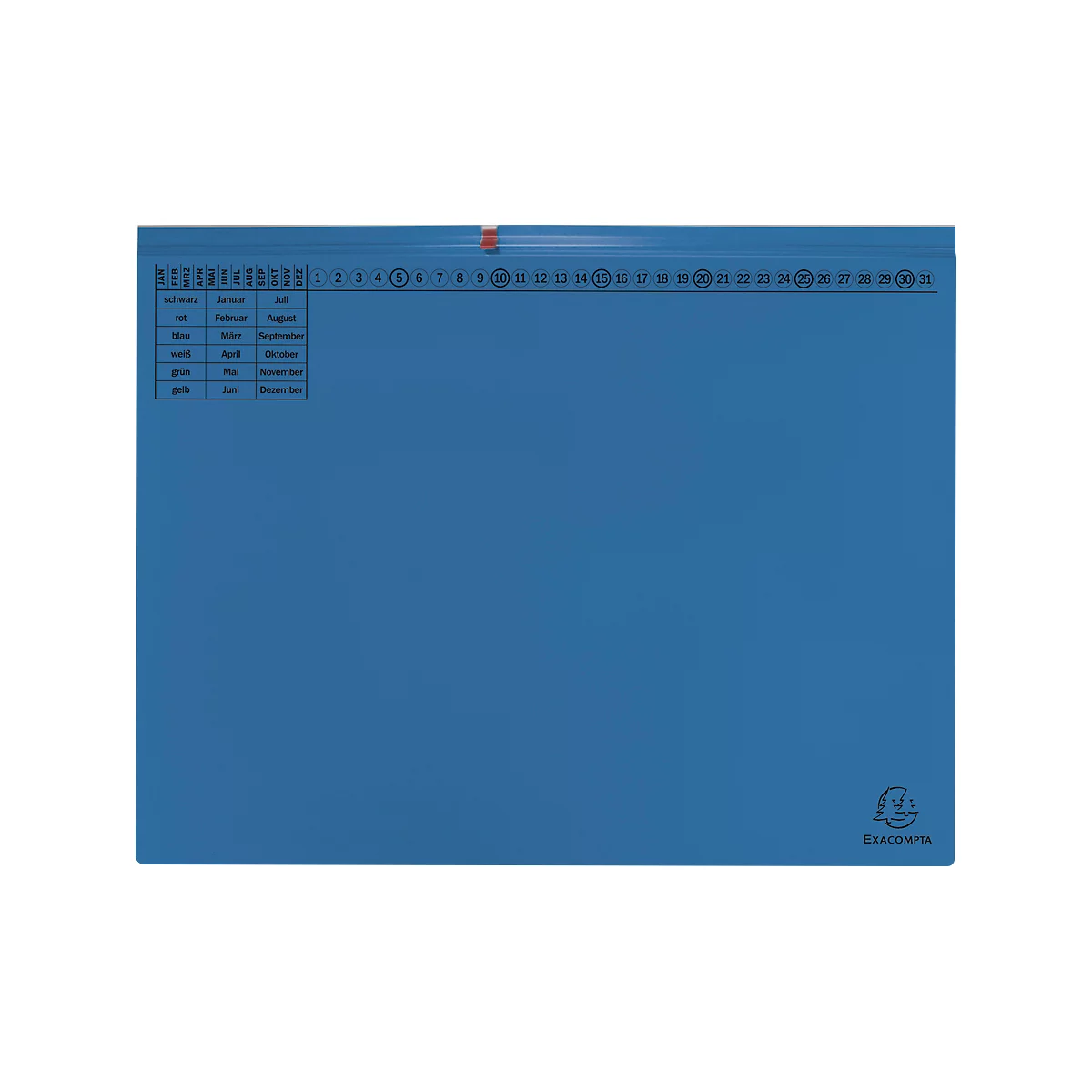 Exacompta hangmap, voor 2 x rechts nieten, gevouwen, uitzetvouw, organisatiedruk, gerecycled karton, blauw, 25 st.