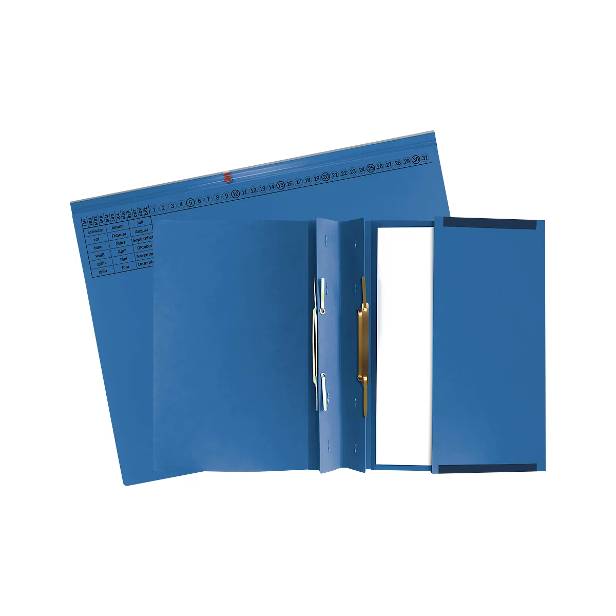 Exacompta hangmap, voor 2 x rechts nieten, gevouwen, uitzetvouw, organisatiedruk, gerecycled karton, blauw, 25 st.
