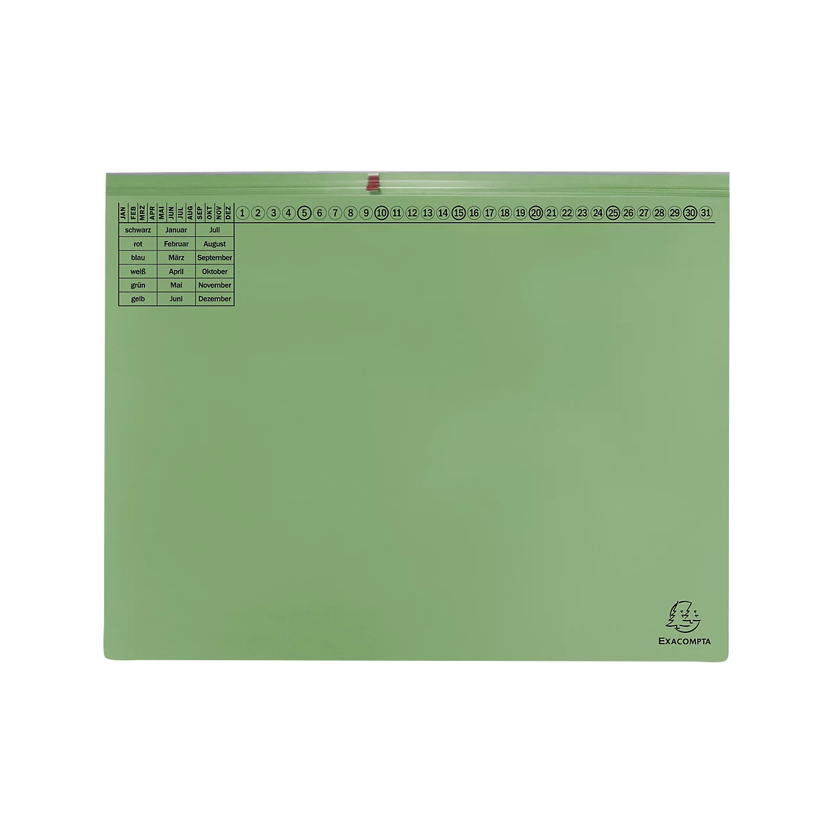 Exacompta hangmap, voor 2 x rechts nieten, gevouwen, uitzetvouw, organisatiedruk, gerecycled karton, groen, 25 st.