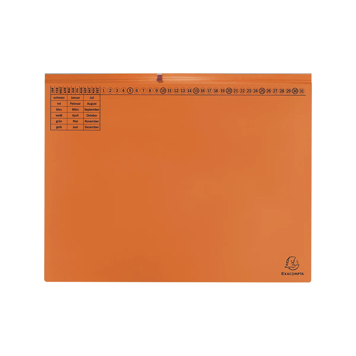 Exacompta hangmap, voor 2 x rechts nieten, gevouwen, uitzetvouw, organisatiedruk, gerecycled karton, oranje, 25 st.