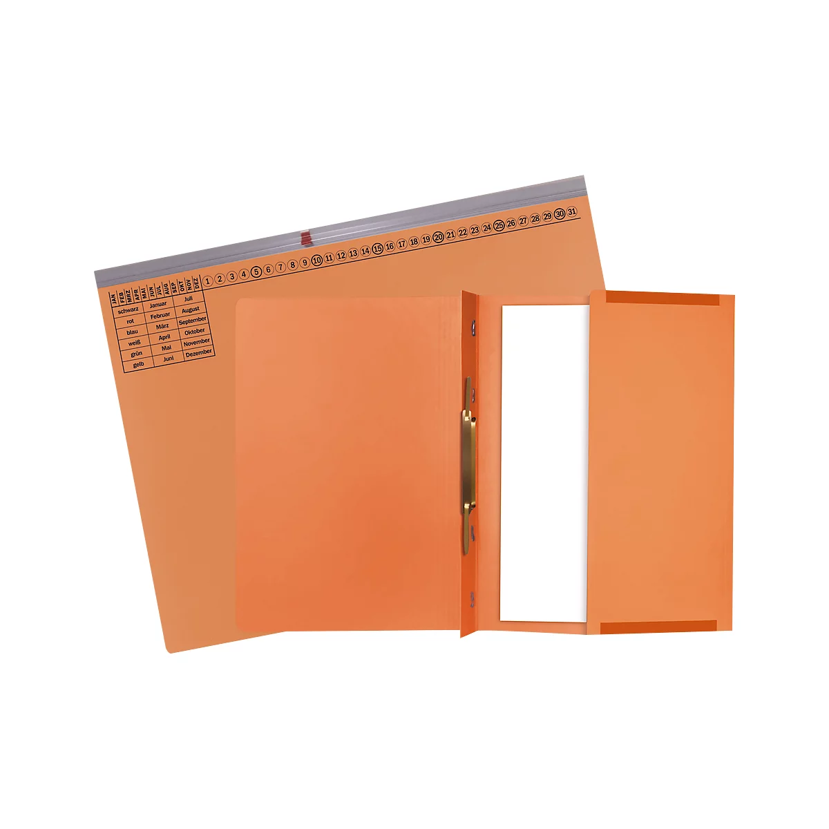 Exacompta hangmap, voor links nieten, gevouwen, expansievouw, organisatiedruk, Blue Angel, gerecycled karton, oranje, 25 st.