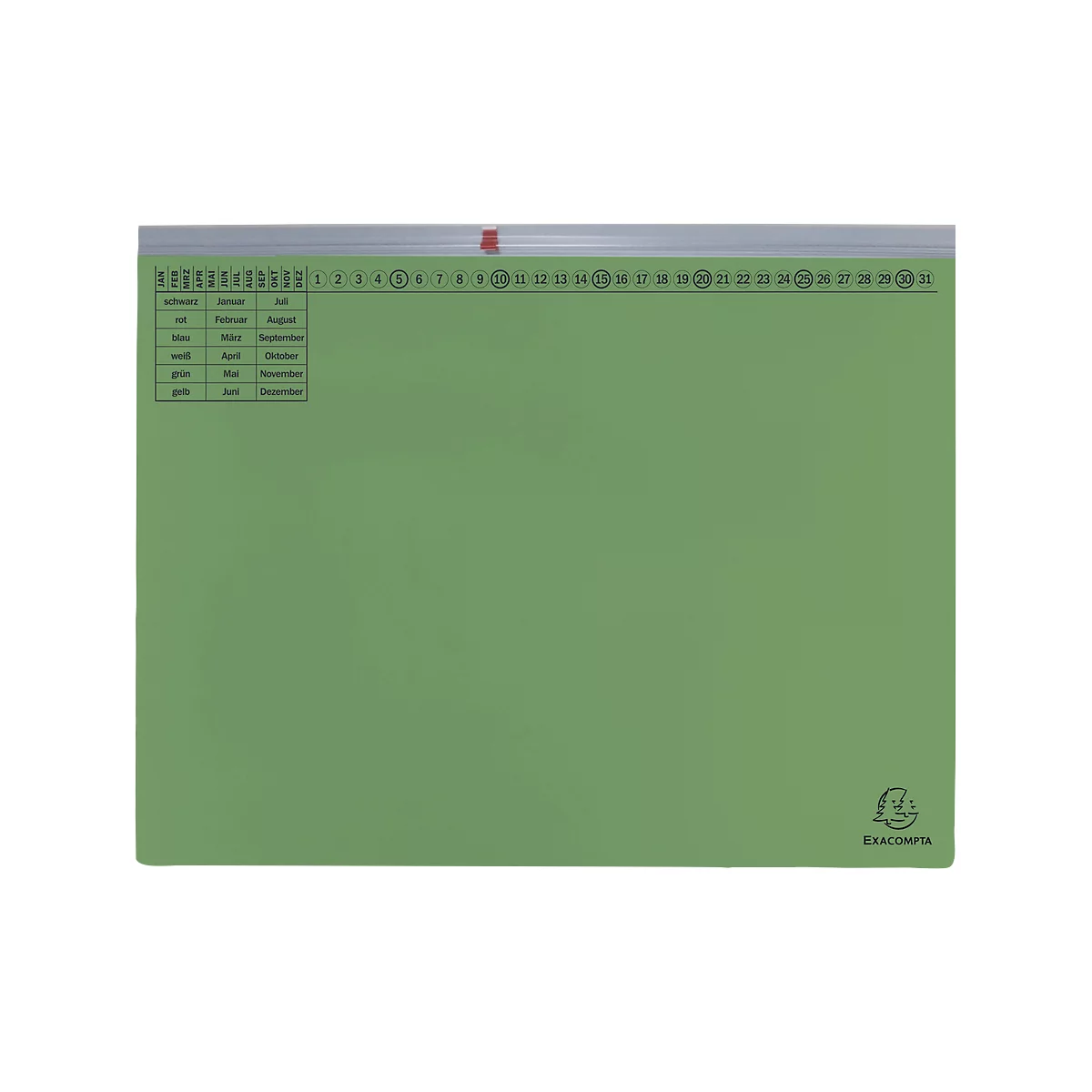 Exacompta hangmap, voor links nieten, gevouwen, uitzetvouw, organisatiedruk, Blauer Engel, recycled karton, groen, 25 st.