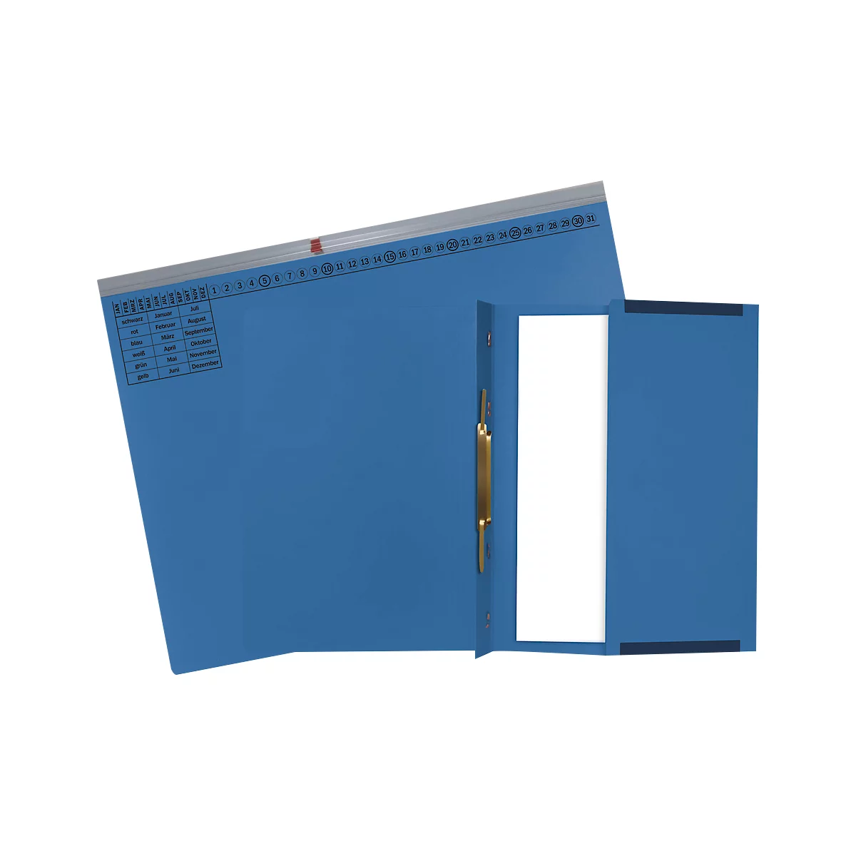 Exacompta hangmap, voor links nieten, gevouwen, uitzetvouw, organisatiedruk, Blue Angel, recycled karton, blauw, 25 st.