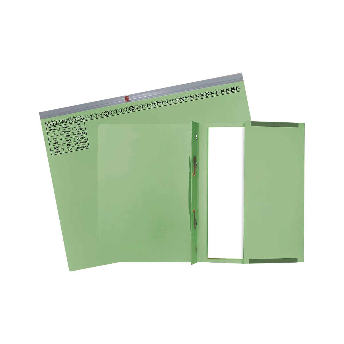 Exacompta hangmap, voor rechts nieten, gevouwen, expansie vouw, organisatie print, Blue Angel, gerecycled karton, groen, 25 st.