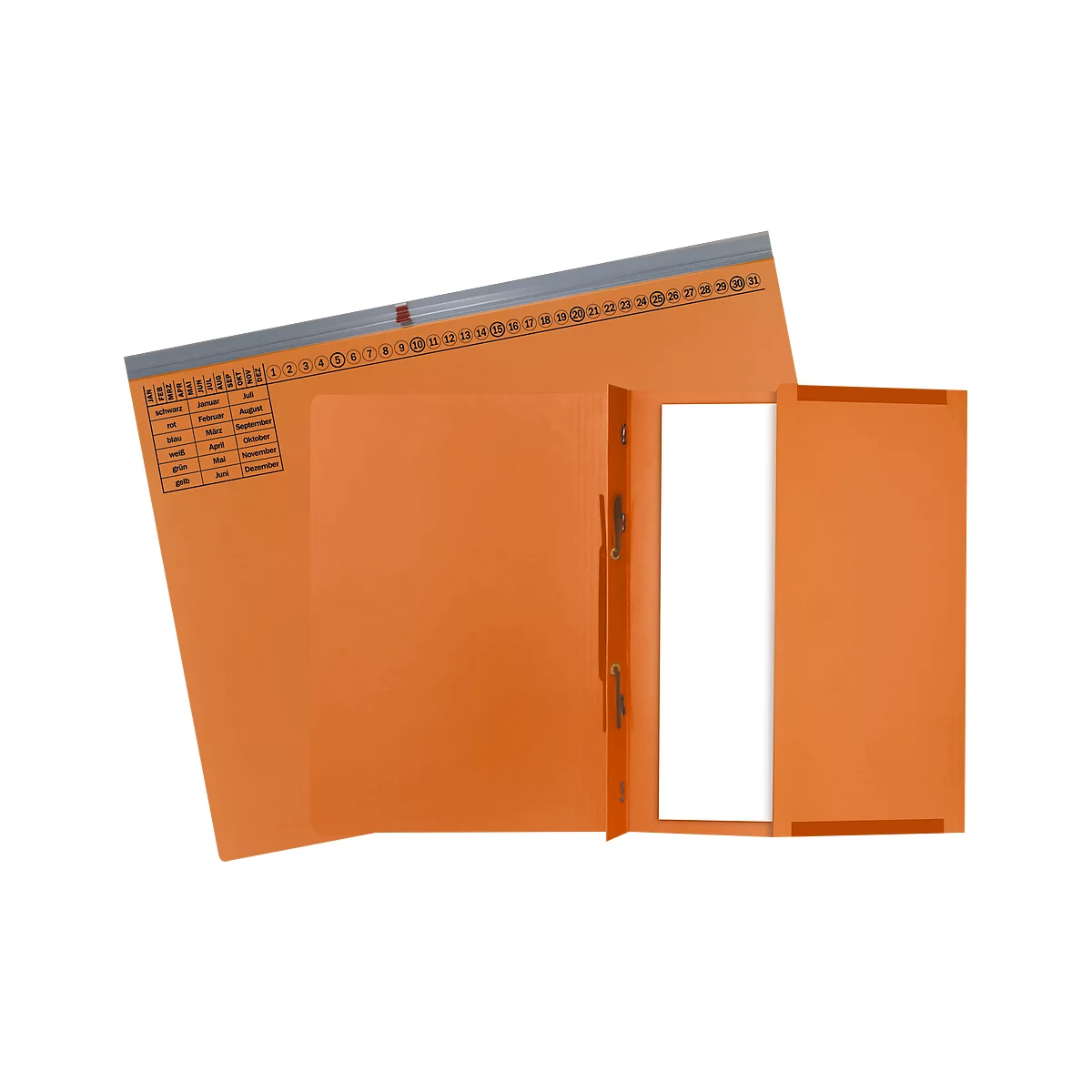 Exacompta hangmap, voor rechts nieten, gevouwen, expansie vouw, organisatie print, Blue Angel, gerecycled karton, oranje, 25 st.