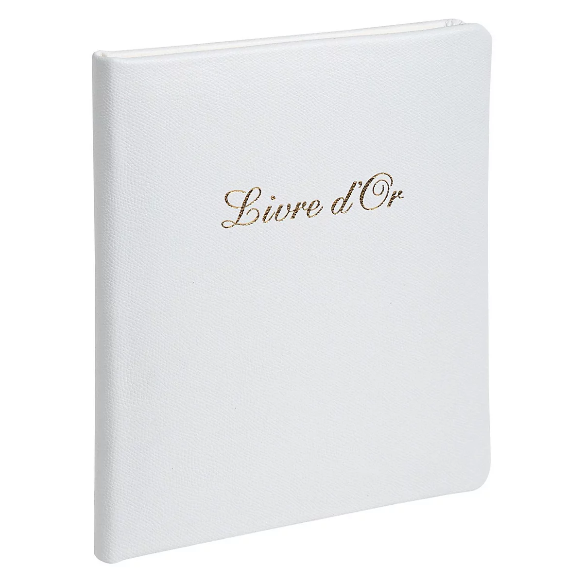 Livre blanc avec inscription dorée: Livre d'Or.