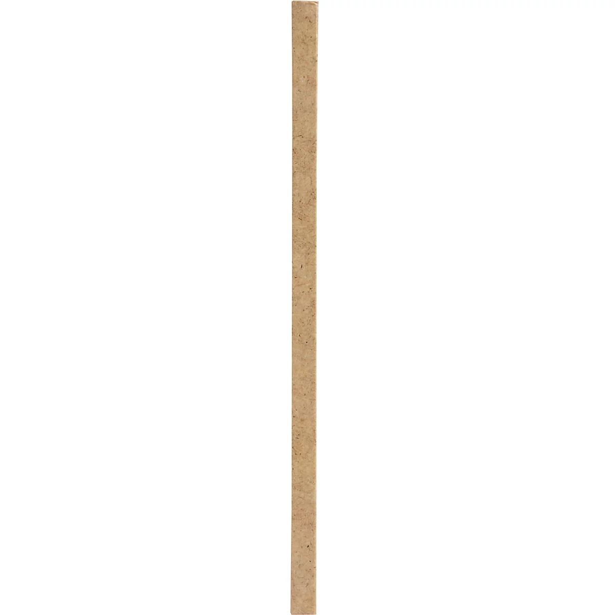 Un objet étroit, vertical et brun, représenté sur un fond blanc.