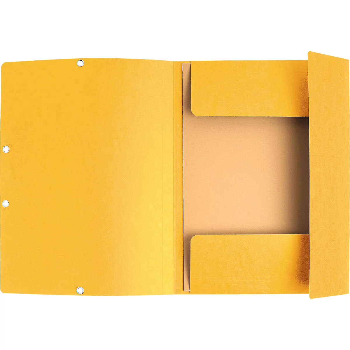 Exacompta map, DIN A4, met elastiek, 3 kleppen, te labelen, Colorspan karton, 355 g/m², geel
