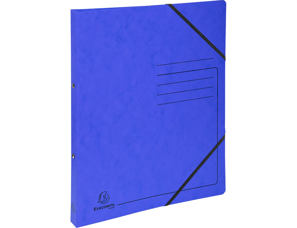 Exacompta Ringbuch, DIN A4, 2 Rund-Ring Mechanik, Rückenbreite 20 mm, blau