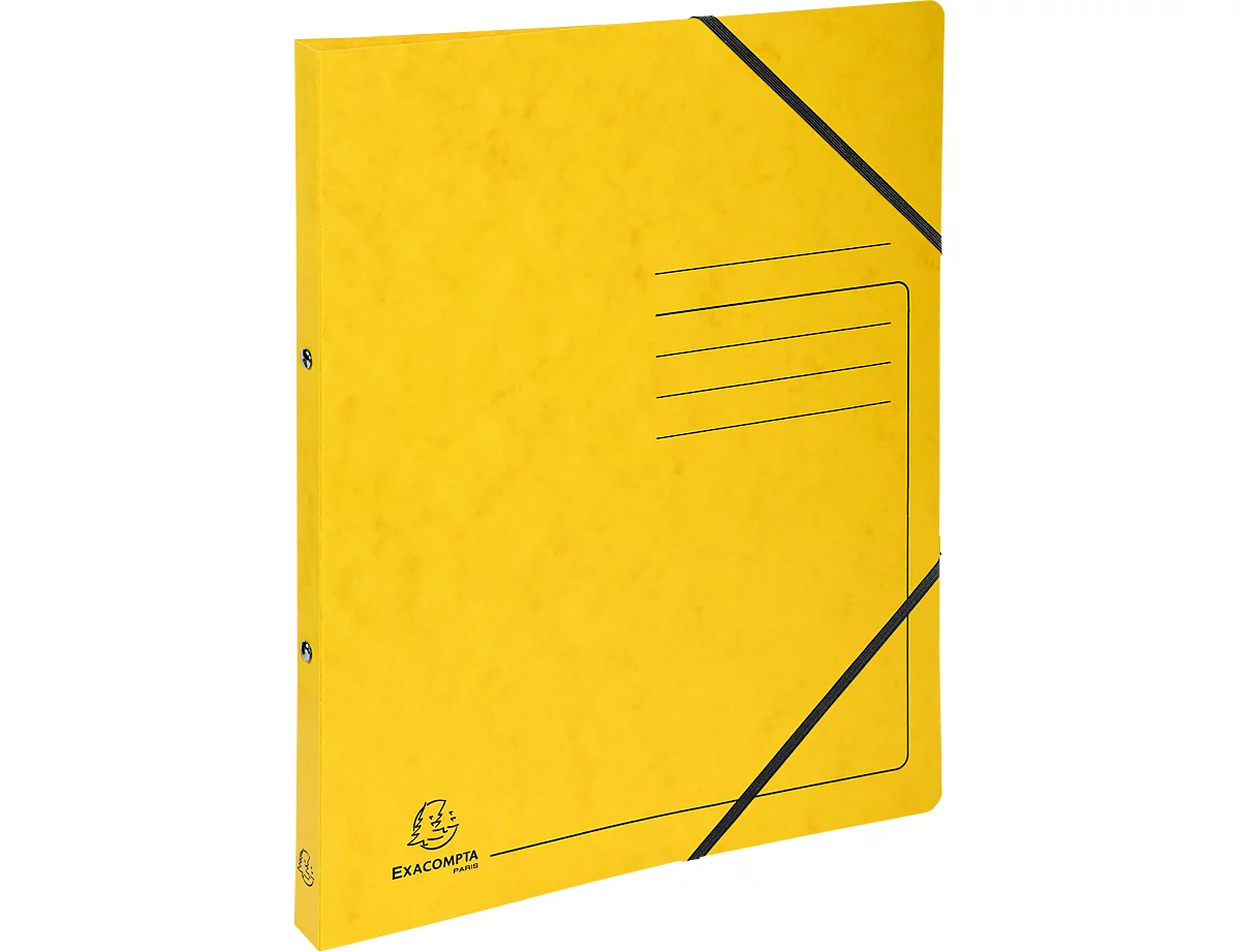 Exacompta Ringbuch, DIN A4, 2 Rund-Ring Mechanik, Rückenbreite 20 mm, gelb