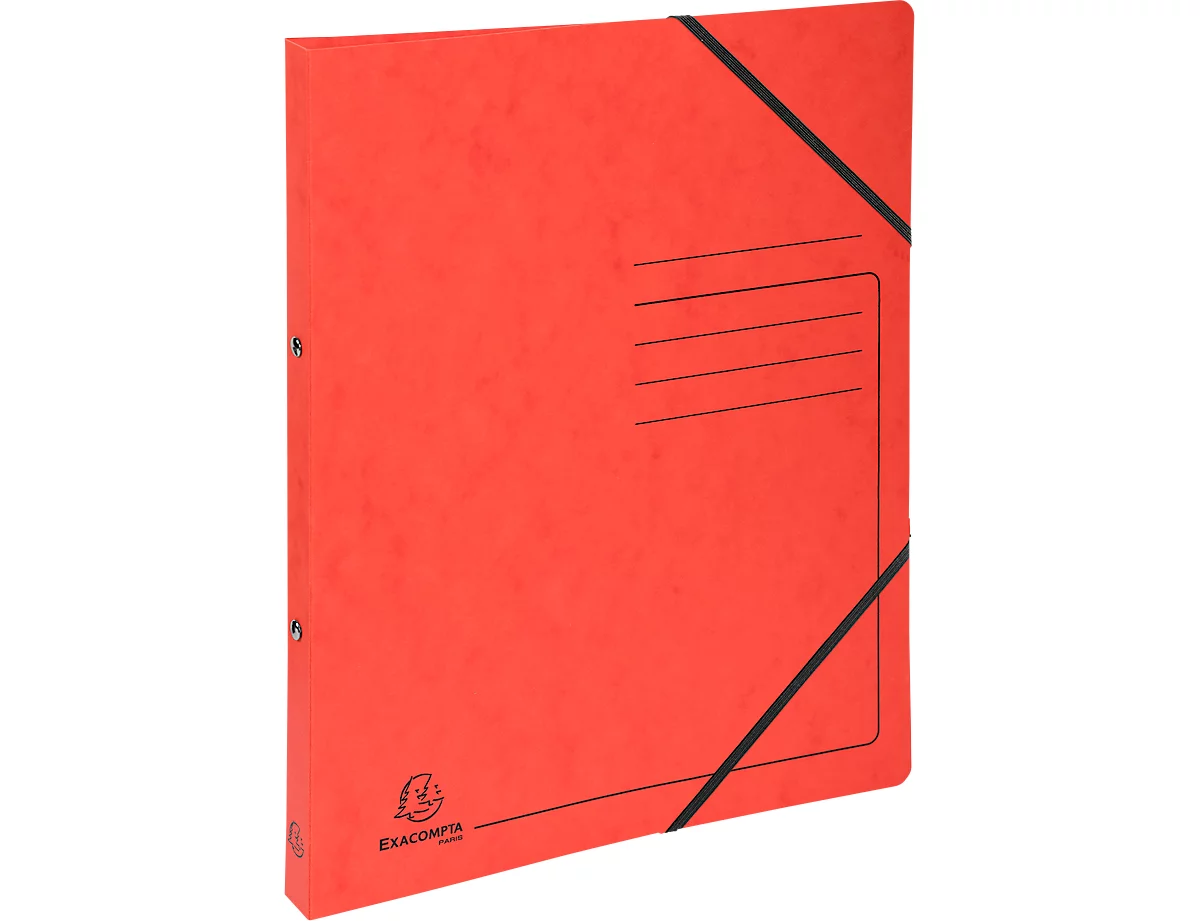 Exacompta Ringbuch, DIN A4, 2 Rund-Ring Mechanik, Rückenbreite 20 mm, rot