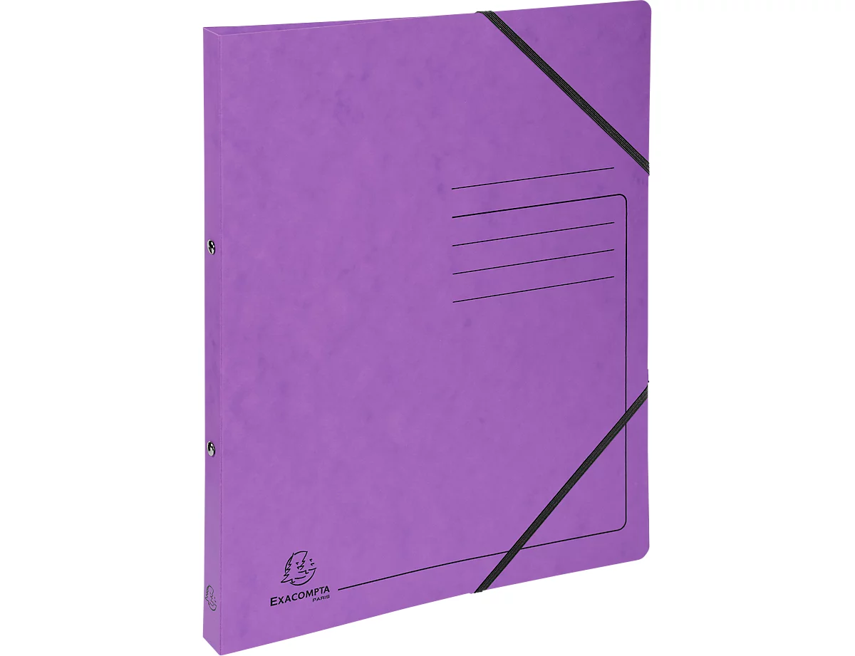 Exacompta Ringbuch, DIN A4, 2 Rund-Ring Mechanik, Rückenbreite 20 mm, violett