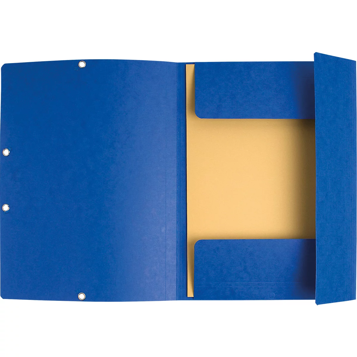 Exacompta Sammelmappe, DIN A4, mit Gummizug, 3 Klappen, beschriftbar, Colorspan-Karton, 355 g/m², blau