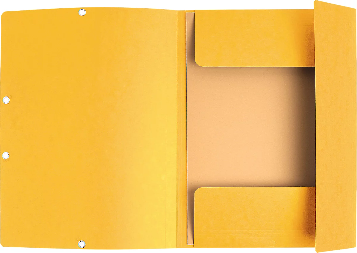 Exacompta Sammelmappe, DIN A4, mit Gummizug, 3 Klappen, beschriftbar, Colorspan-Karton, 355 g/m², gelb