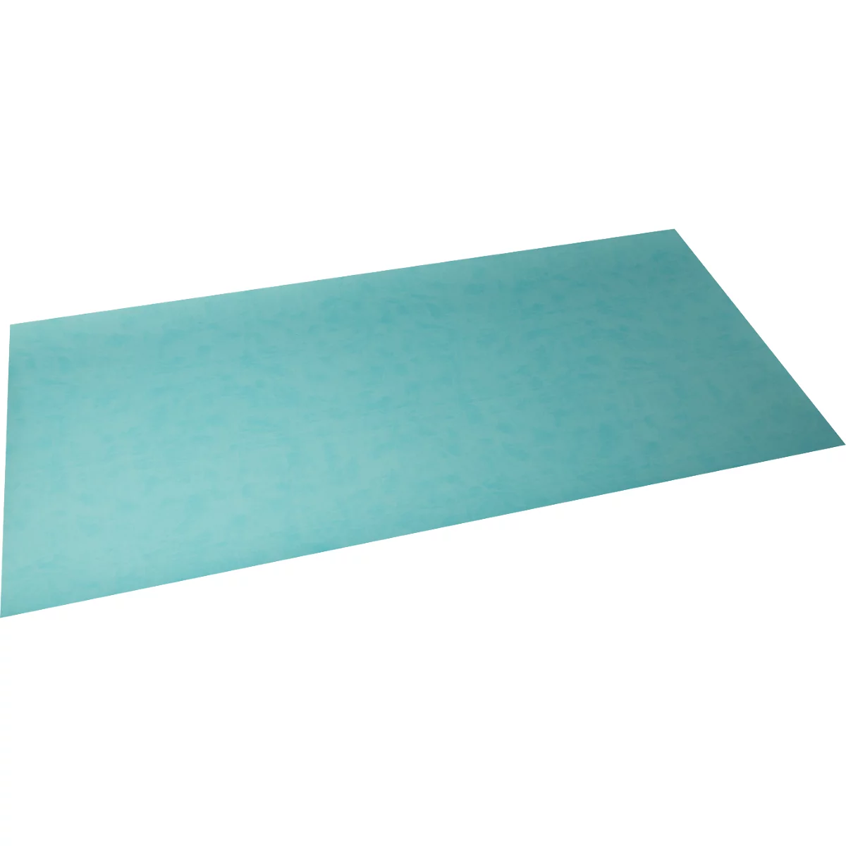Hellblaues Rechteck, leicht schräg liegend. Das Papier hat eine leicht raue Textur.
