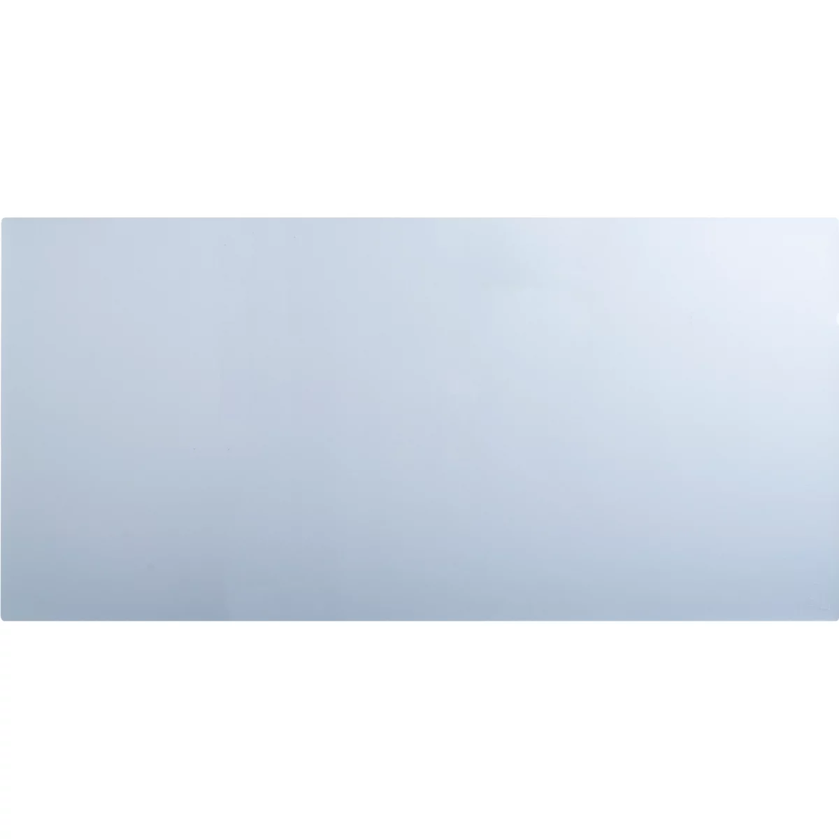 Ein rechteckiges, blau-graues Rechteck, das in Richtung einer Lichtquelle zu strahlen scheint.