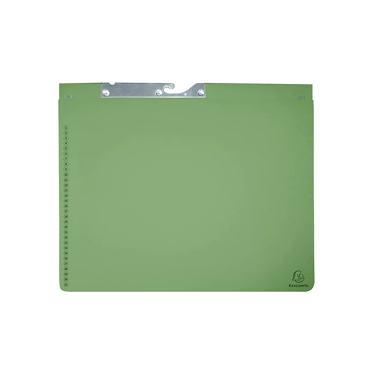 Exacompta zwenknietmachine, voor links of rechts nieten, gevouwen, rekbare zak, gerecycled karton, groen, 25 st.