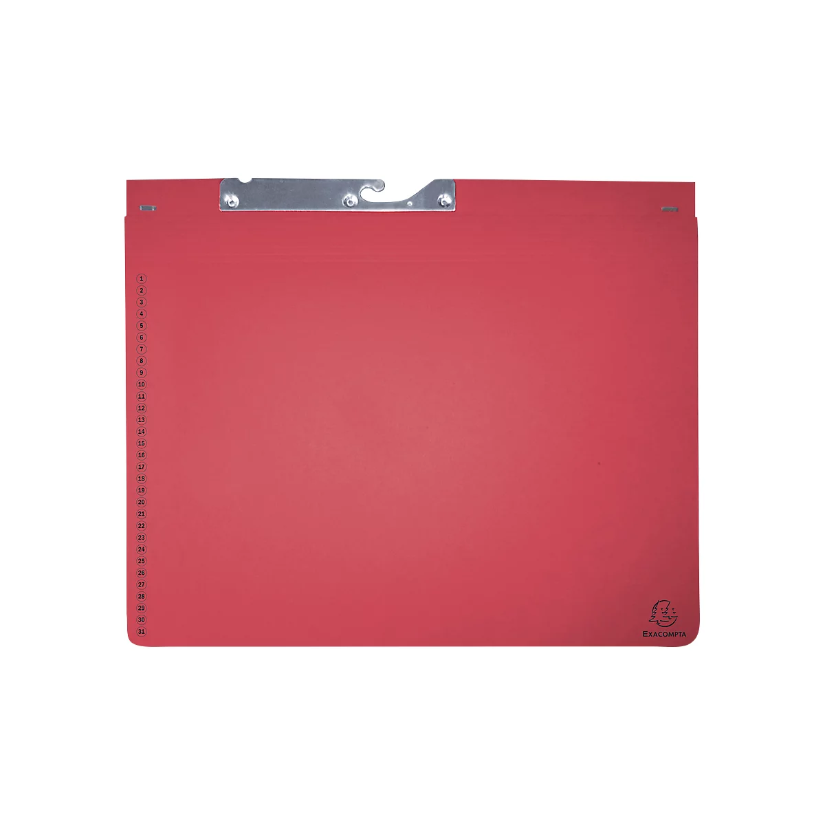 Exacompta zwenknietmachine, voor links of rechts nieten, gevouwen, rekbare zak, gerecycled karton, rood, 25 st.