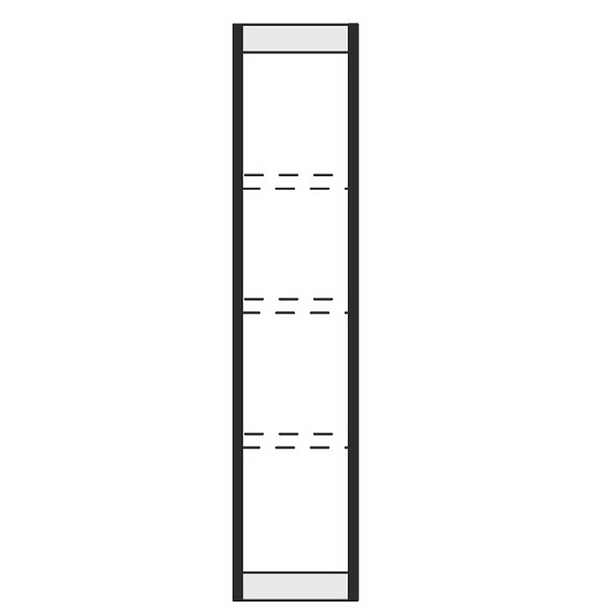 extremo, para estantería de acero PROGRESS 2000, Al 1900 x P 300 mm, plata