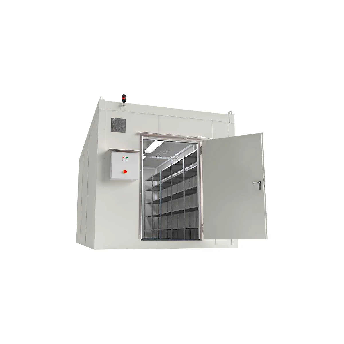 F-SAFE Gefahrstoffcontainer F90 BLS 24120 DIBt, isoliert, RAL 9002 grauweiß, B 12110 x T 2443 x H 2549 mm, 3300 l Auffangvolumen