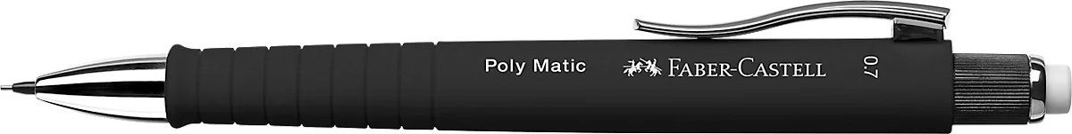 Faber-Castell Druckbleistift Poly Matic, Minenstärke 0,7 mm, nachfüllbar, schwarz