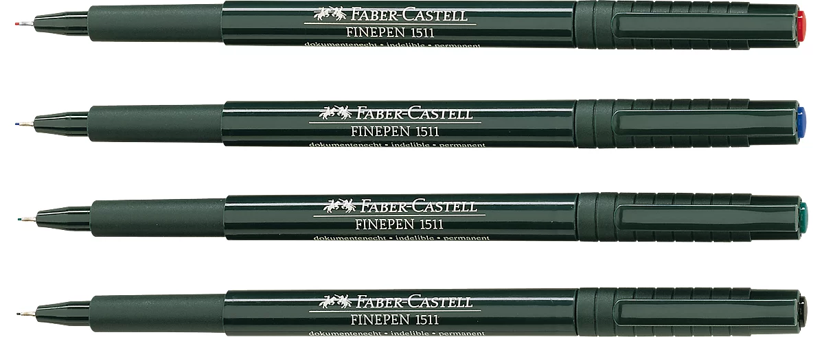 FABER-CASTELL Finepen Document, 0,4 mm, rood, 10 st.