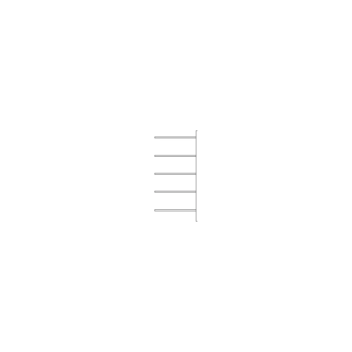 Fachbodenregal SSI Schäfer R3000, Anbauregal, 5 verzinkte Böden, B 1025 x H 2278 mm