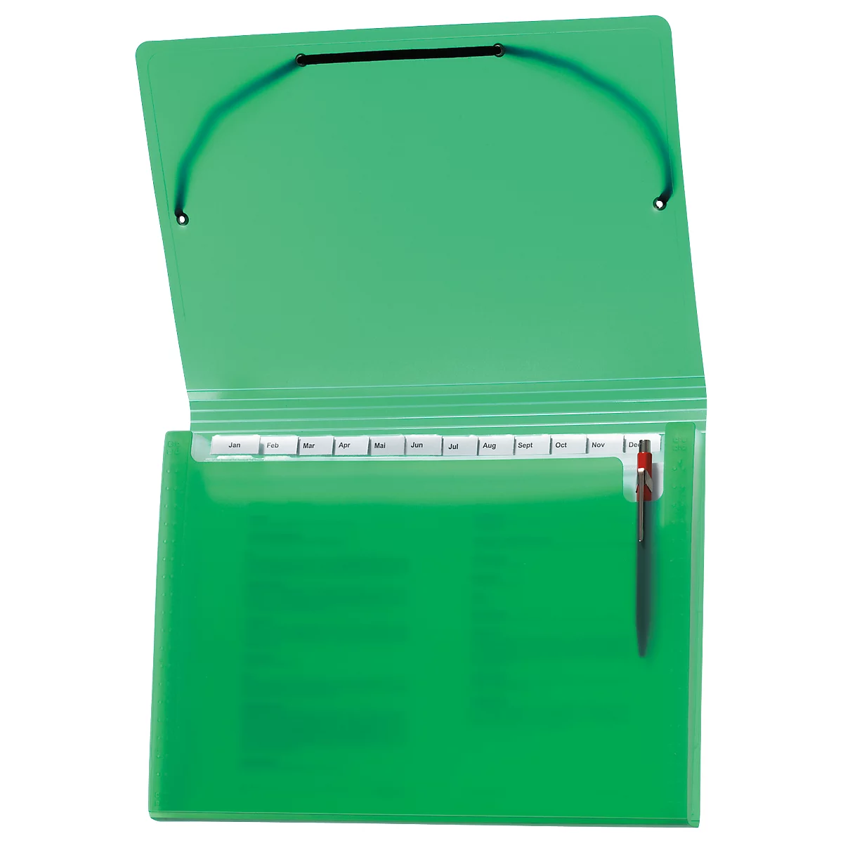 Fächermappe Kolma Daily Easy, A4, KolmaFlex, 13-teilig, grün