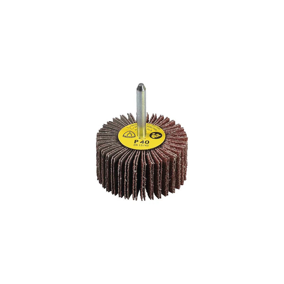 Fächerschleifer KM 613 √ò30xH15mm K.60 Korund Schaft-D.6mm KLINGSPOR, 10 Stück