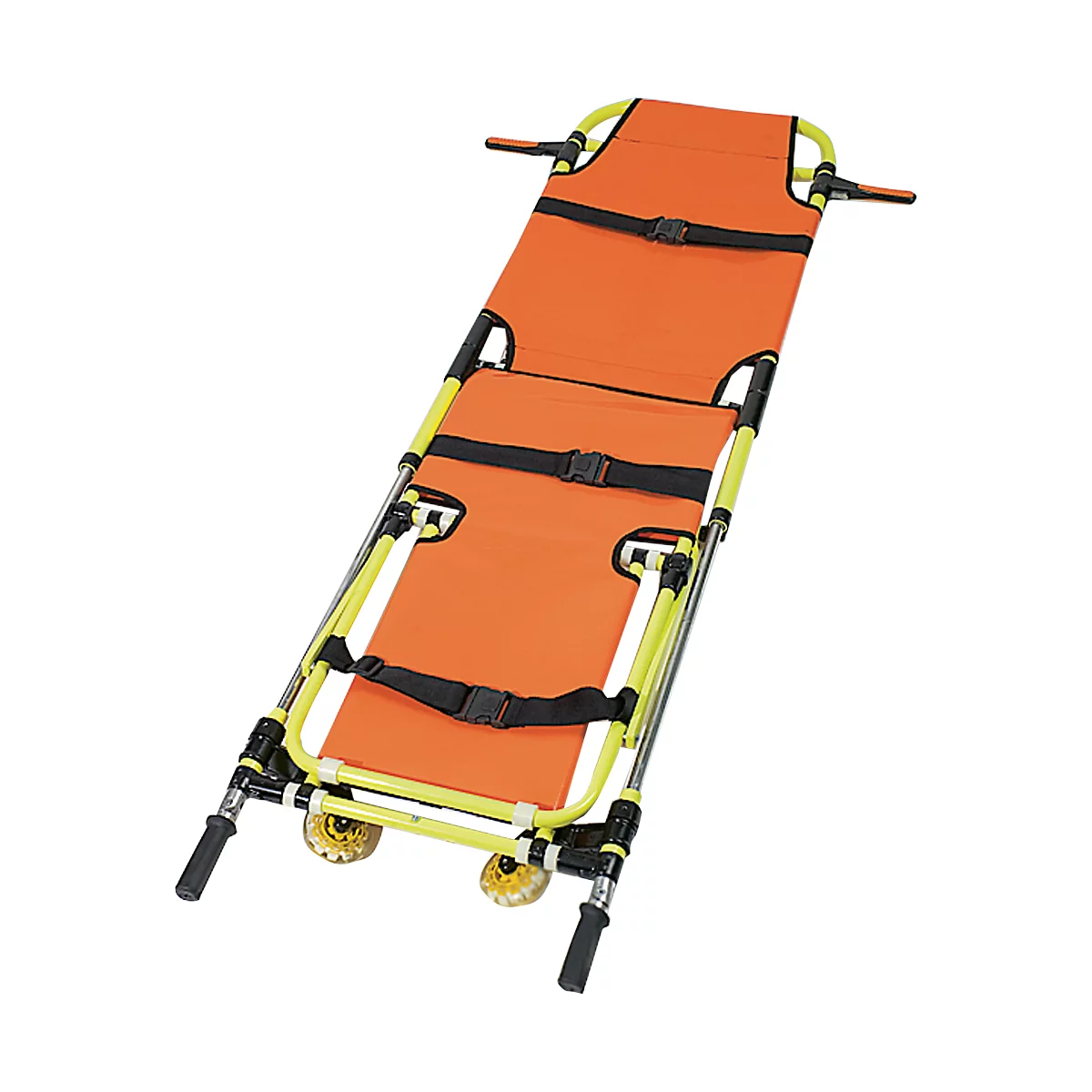 Fahr- und Tragestuhl mit Zusatzfunktion Krankentrage, bis 150 kg, einfach zusammenklappbar