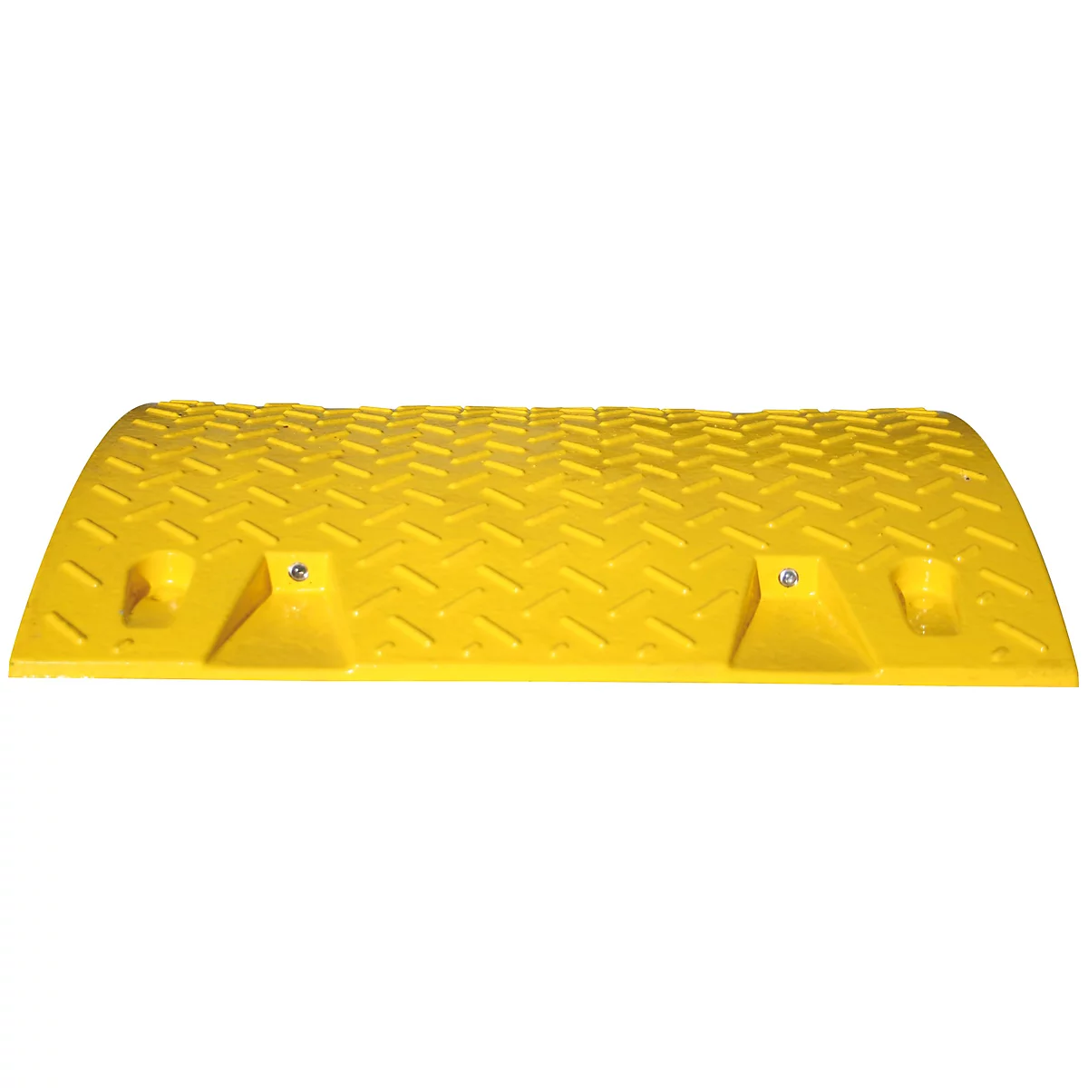 Fahrbahnschwelle, Mittelstück, <30 km/h, mit 4 Glasreflektoren, L 430 x B 500 x H 30 mm, PVC & PE, gelb