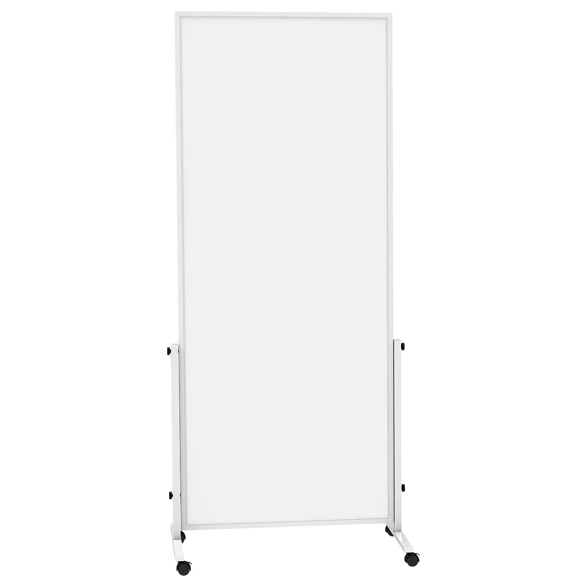 Fahrbares Whiteboard MAULsolid easy2move, Stahlblech, weiß beschichtet, magnethaftend B 750 x H 1800 mm