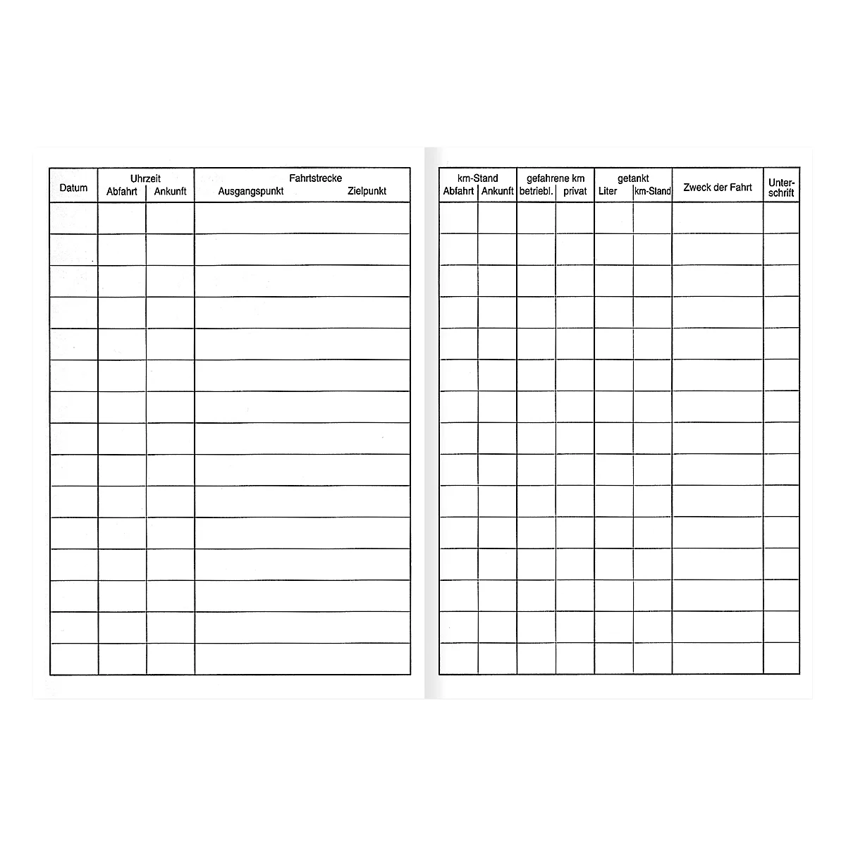 Fahrtenbuch, A5, 40 Blatt