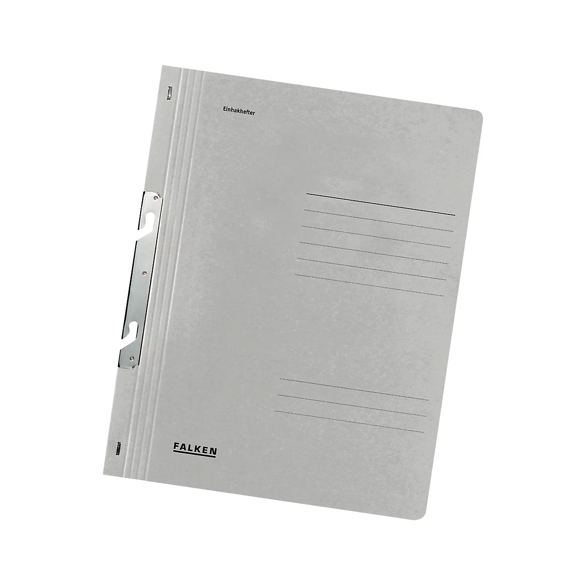 Light gray file folder with metal clip and the FALKEN lettering.