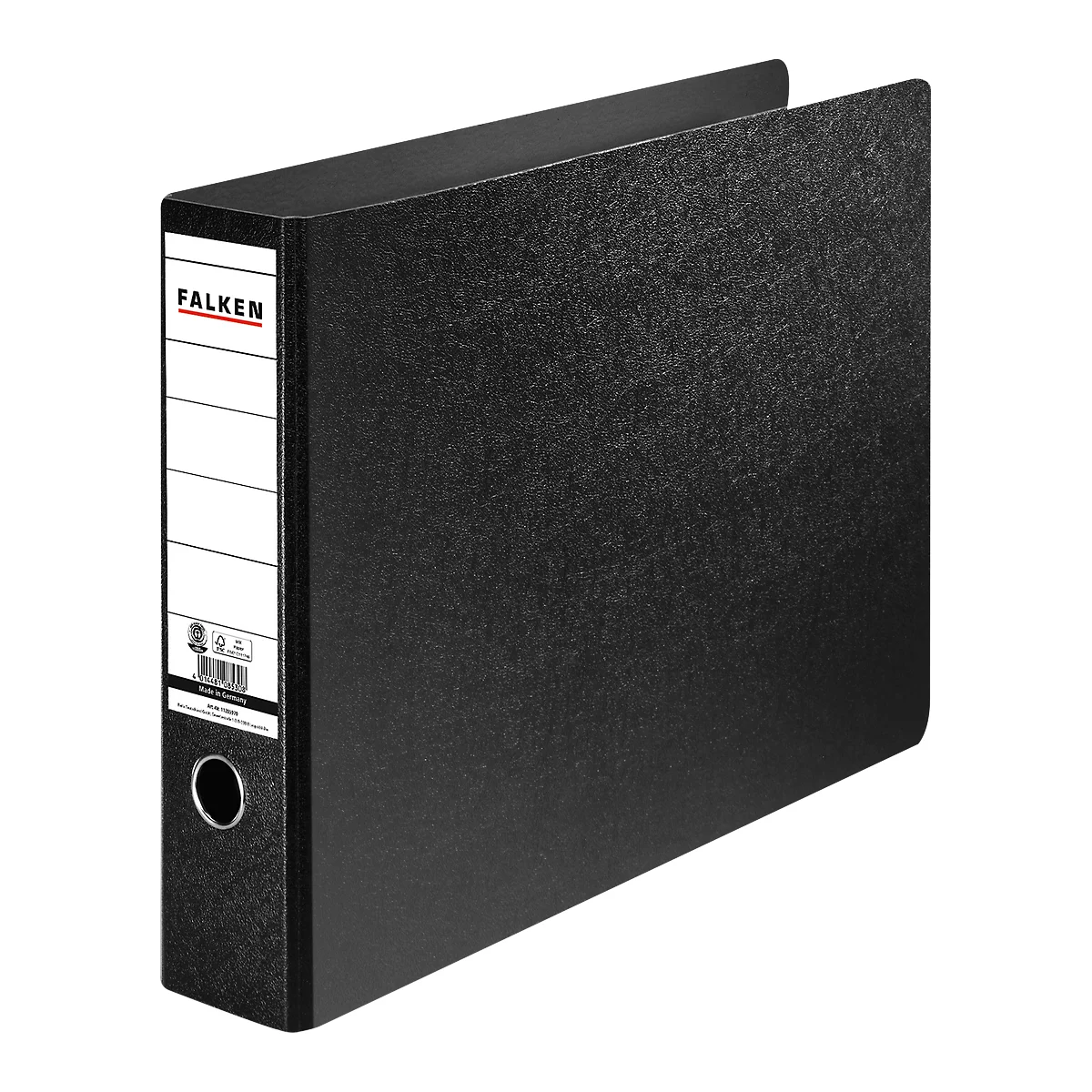 FALKEN Ordner, DIN A3, mit Rückenschild, Rückenbreite 80 mm, Querformat