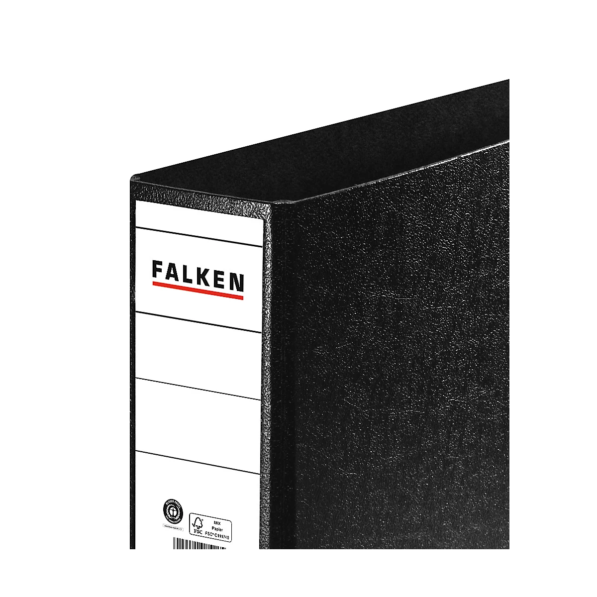 FALKEN Ordner, DIN A4 Querformat, Rückenbreite 80 mm, schwarz