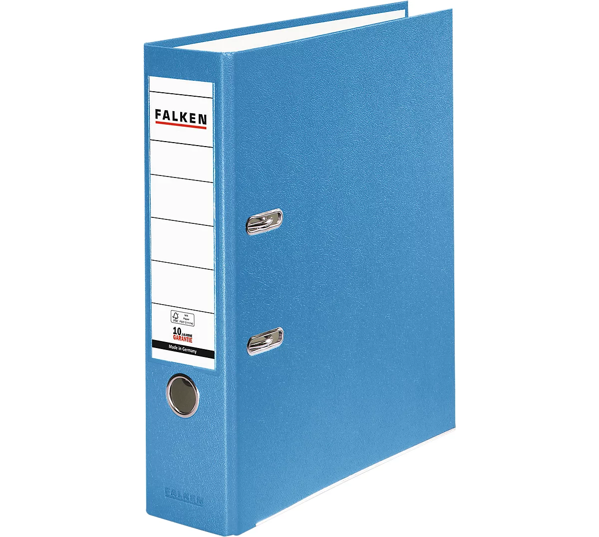 Falken PP-Color Ordner, DIN A4, Rückenbreite 80 mm, 1 Stück, hellblau