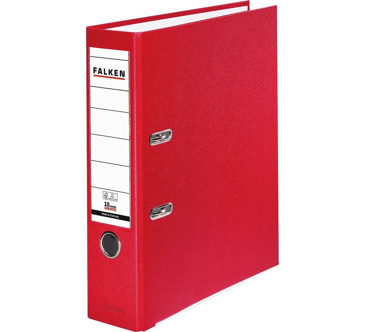Falken PP-Color Ordner, DIN A4, Rückenbreite 80 mm, 1 Stück, rot