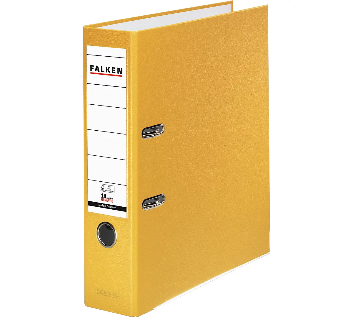 Falken PP-Color Ordner, DIN A4, Rückenbreite 80 mm, 20 Stück, gelb